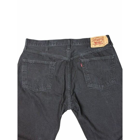 Levis 501 Jeans Men * 40x32 Black Button Fly Straight Leg Dark Wash Levi’s Quali - Picture 4 of 14